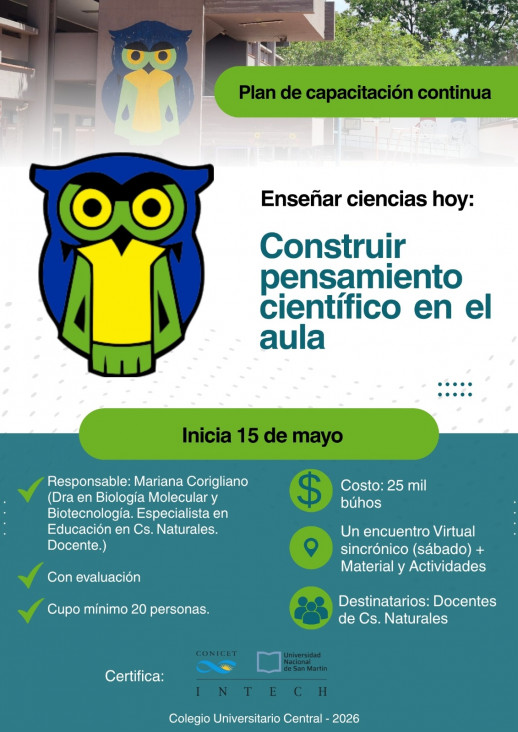 imagen El CUC abre una capacitación para fortalecer la enseñanza de las ciencias