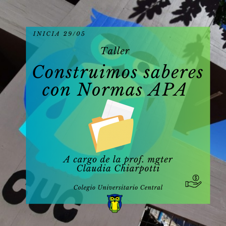 imagen Taller: Construimos saberes con Normas APA