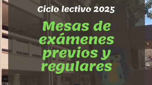 imagen Mesas de exámenes 2025: previos y regulares