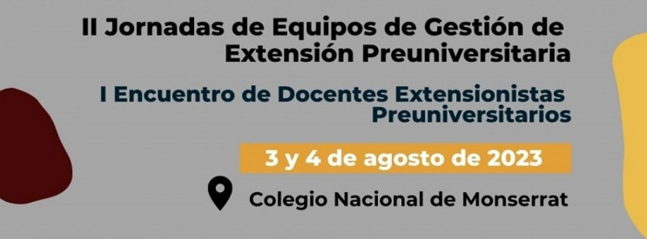 imagen Se realizarán las II Jornadas de equipos de gestión de extensión preuniversitaria