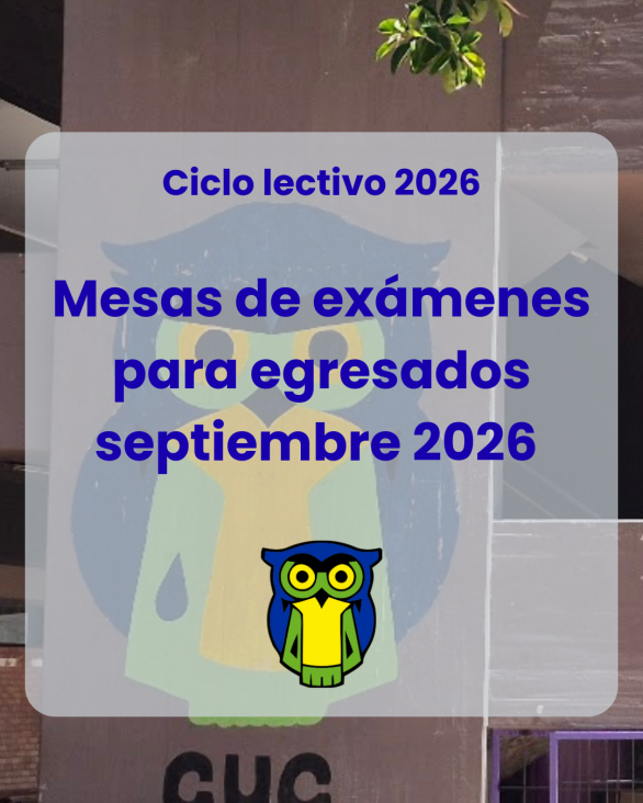 imagen Mesas de exámenes para egresados septiembre 2026