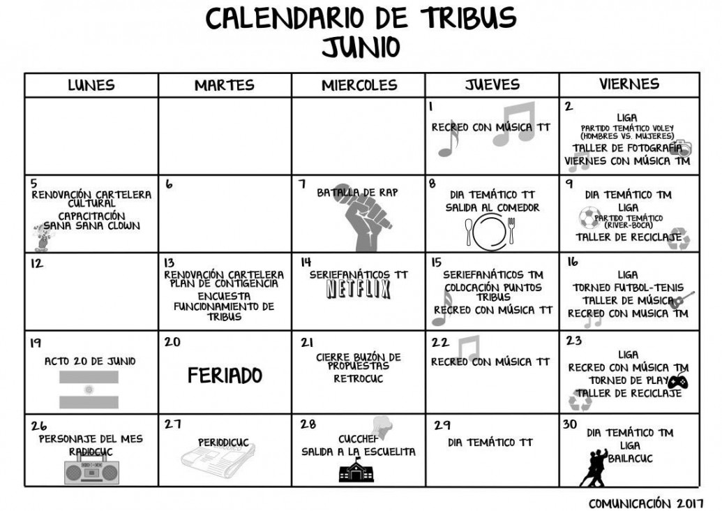 imagen Quedó definido el calendario de Junio