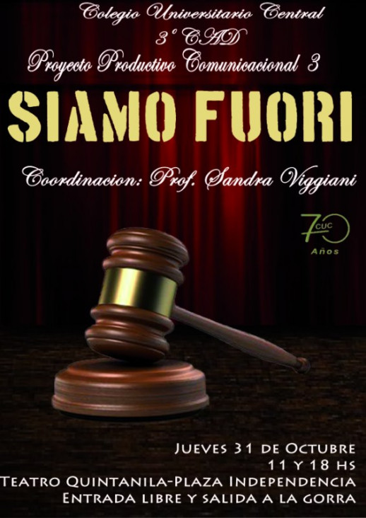 imagen Proyecto Productivo Comunicacional presenta "Siamo Fuori"