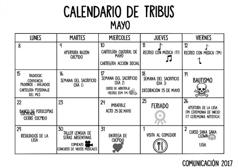 imagen Quedó definido el calendario de mayo