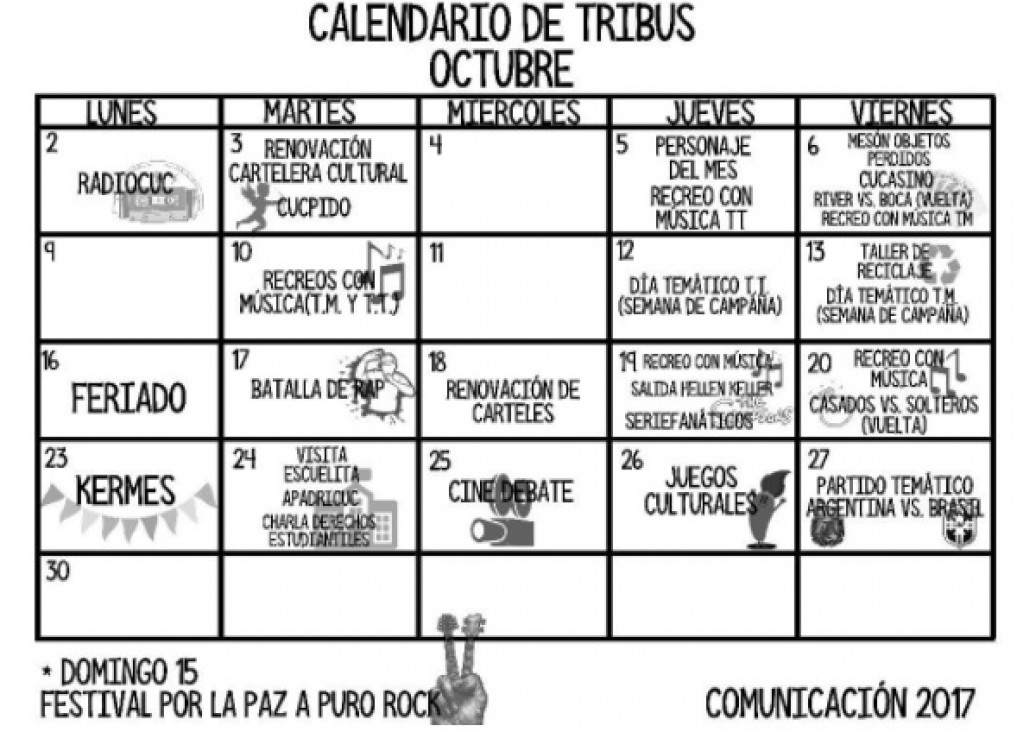 imagen Quedó definido el calendario de octubre