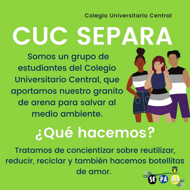 imagen CUC Separa lleva adelante una campaña para recolectar "Botellas de Amor"