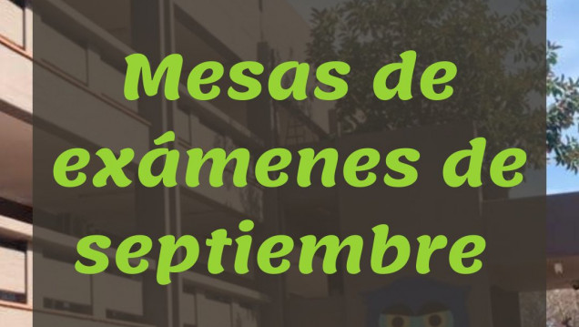 imagen Mesas de exámenes de setiembre