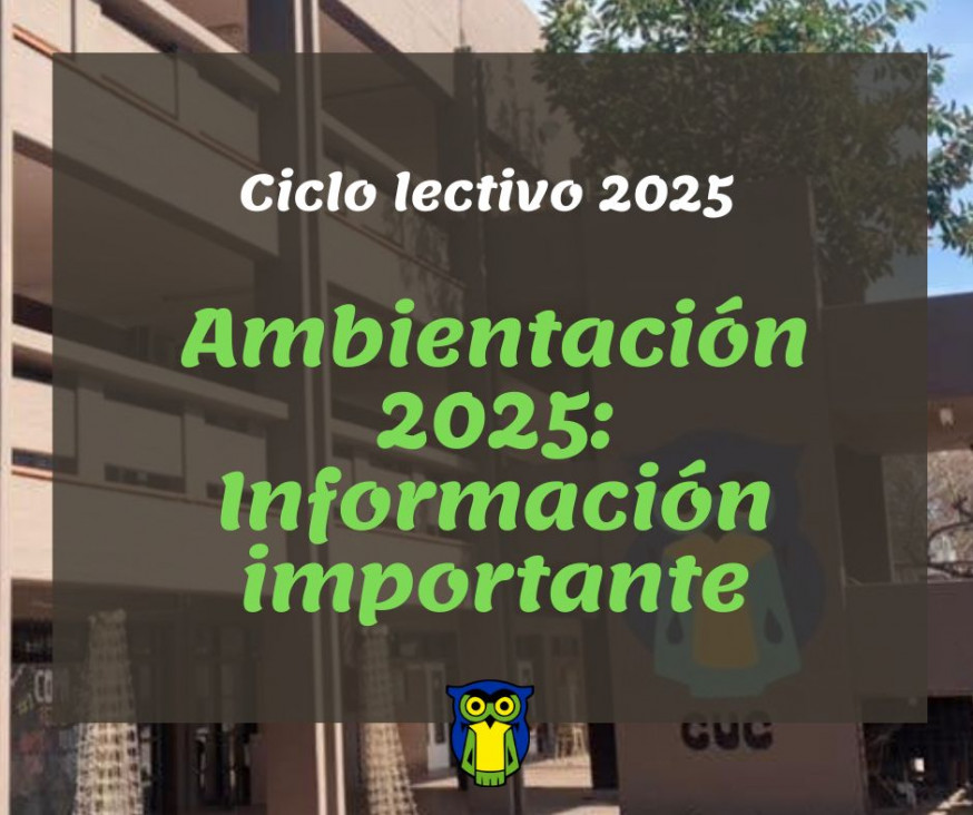 imagen Ambientación 2025: información importante