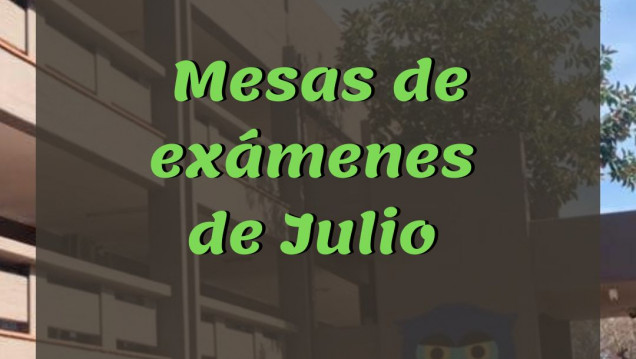 imagen Mesas de exámenes de julio