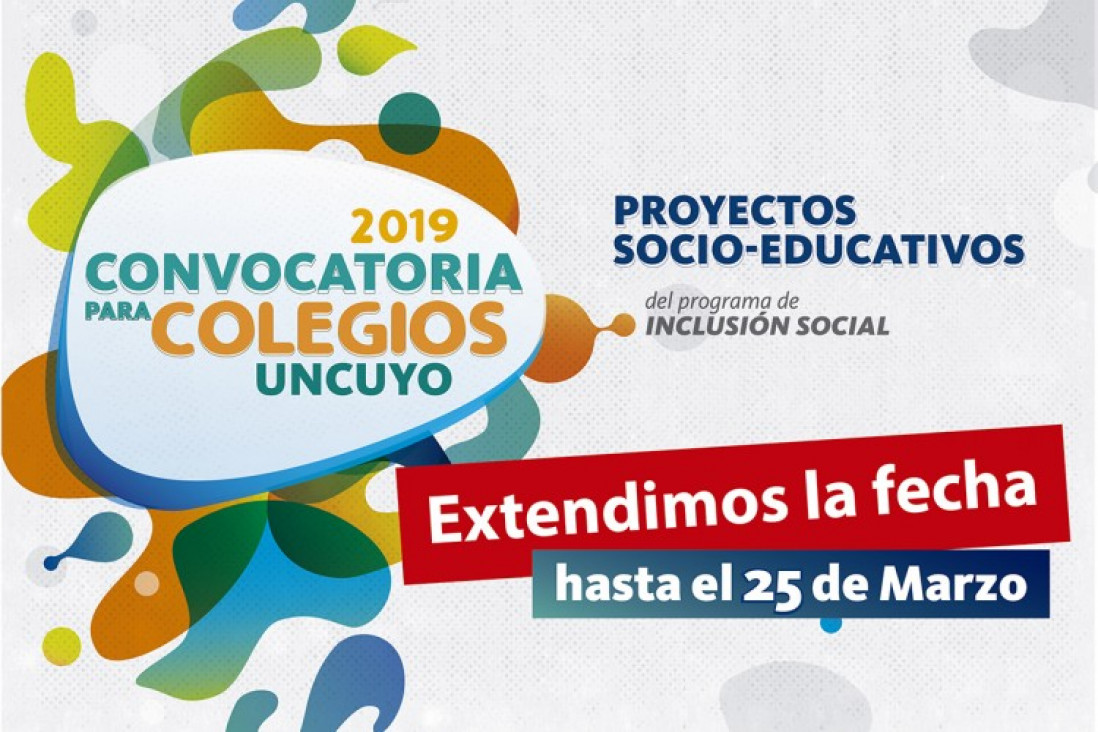 imagen Convocatoria para colegios de la UNCuyo: proyectos socio-educativos