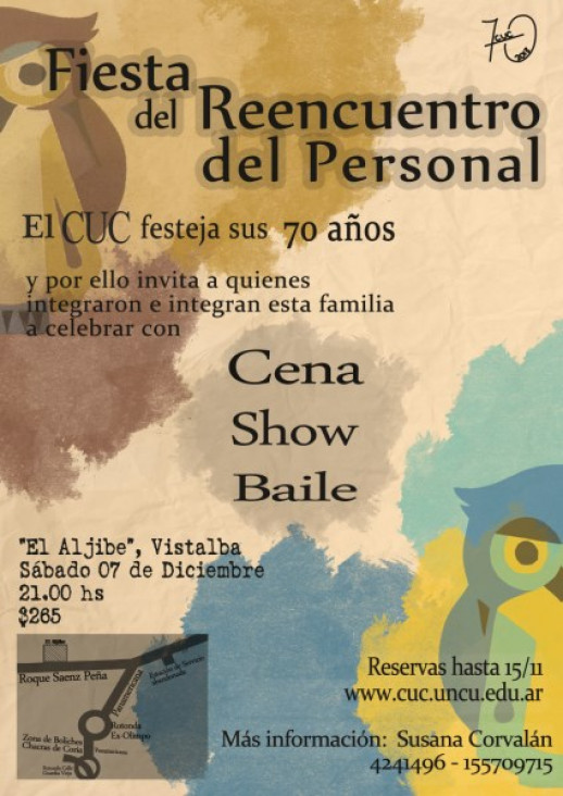 imagen Fiesta del Reencuentro del Personal. 70 años del CUC.