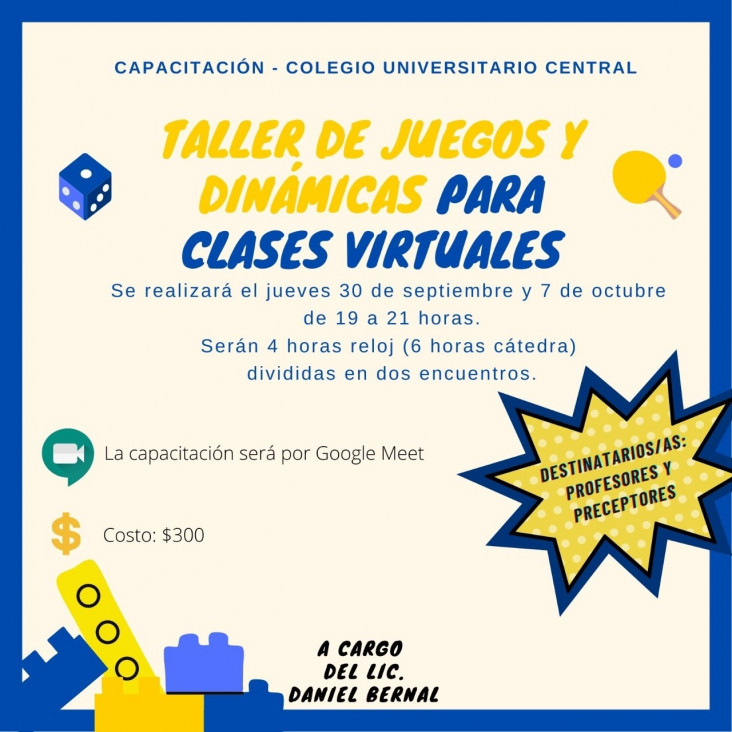 imagen Capacitación: Taller de Juegos y Dinámicas para Clases Virtuales