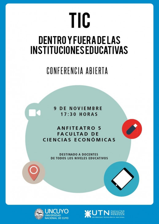 imagen Conferencia abierta: Tic. Dentro y fuera de las instituciones educativas.